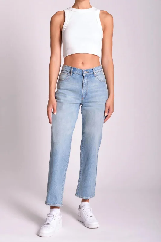 Chic Style 95 Mid Straigh Jeans In Mid Vintage Blue