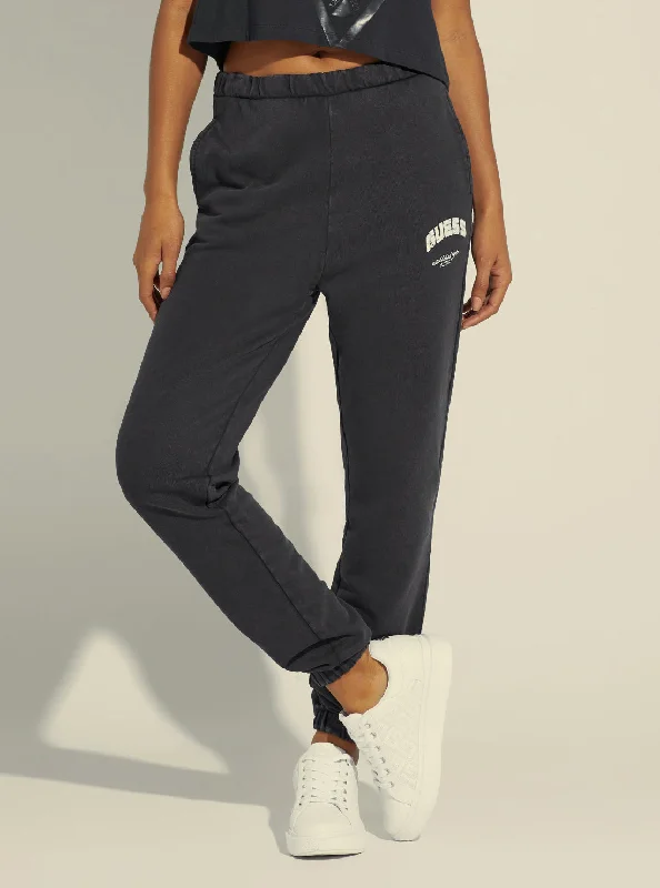 Style Your Wardrobe Black Bryony Active Logo Trackpants