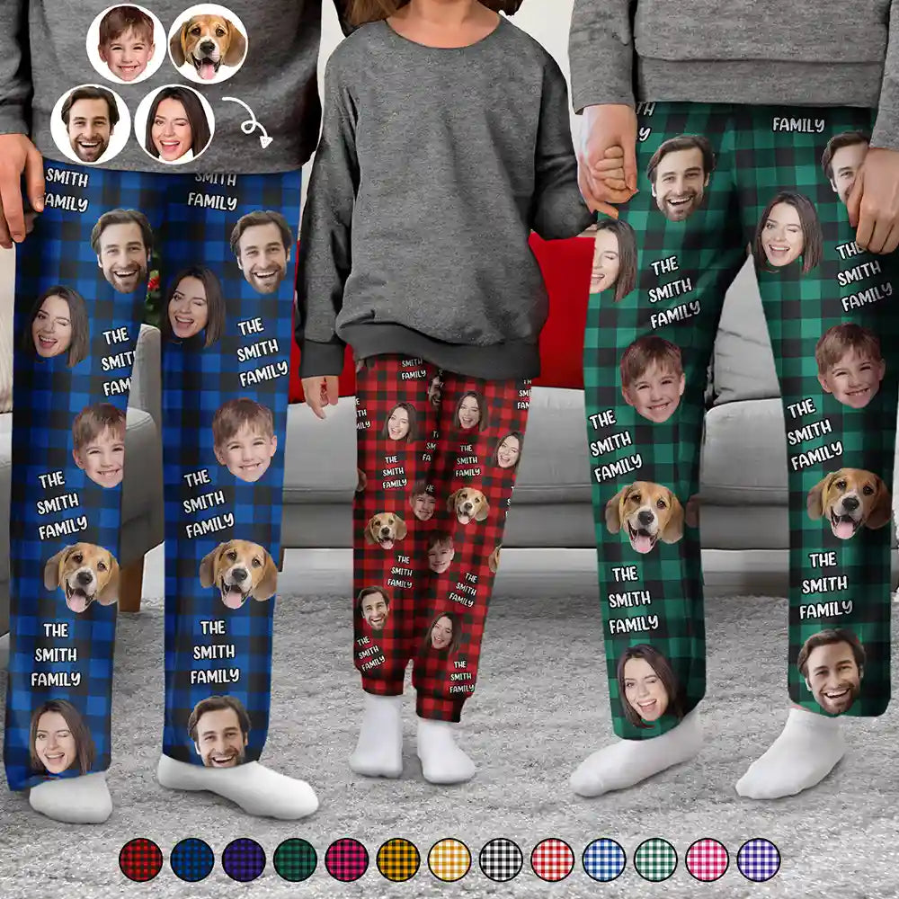 Limited Time Offer Custom Photo Funny Family Pet Face Plaid Pattern - Personalized Pajama Pants Limited Time Offer Custom Photo Funny Family Pet Face Plaid Pattern - Personalized Pajama Pants