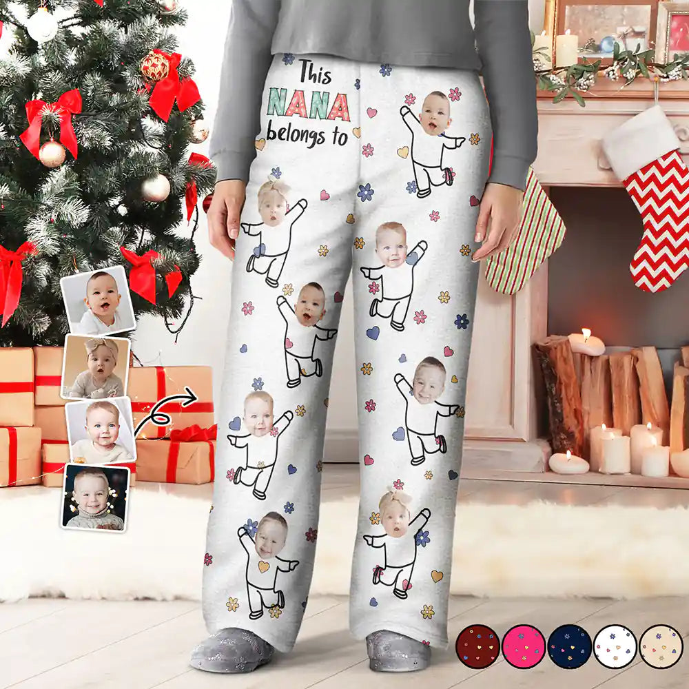 Spring Wardrobe Custom Photo This Nana Belongs To Grandkids - Personalized Pajama Pants Spring Wardrobe Custom Photo This Nana Belongs To Grandkids - Personalized Pajama Pants