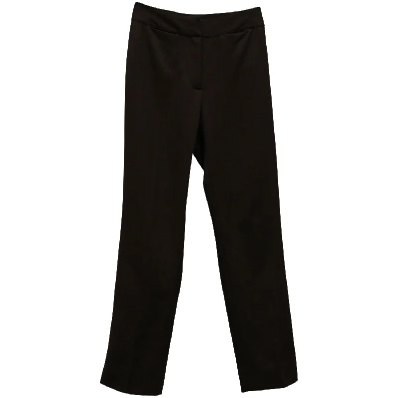 Versatile Wardrobe Essentials Dolce & Gabbana Straight Cut Trousers in Brown Wool