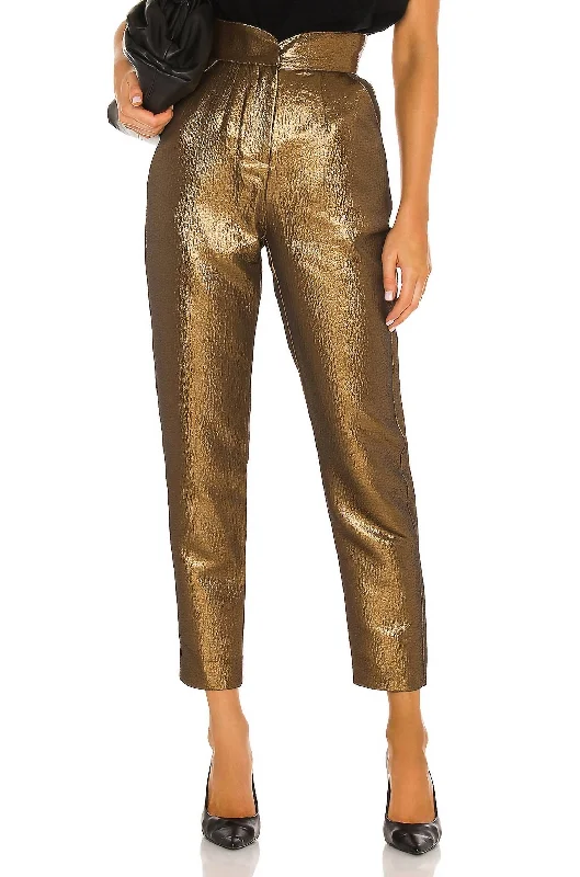Eclectic Style Wardrobe Dorothy Pant In Antique Gold