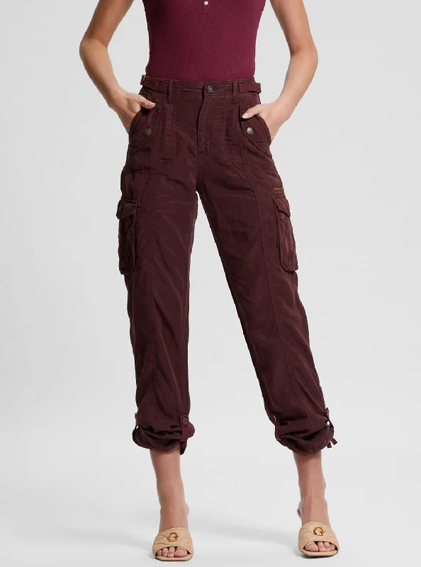 Crazy Discounts, Hurry Up Eco Maroon Nessi Cargo Pants