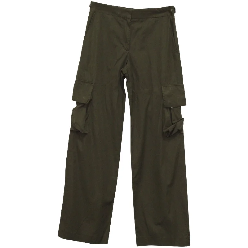 Chic Trend Collection Helmut Lang Cargo Pants in Khaki Green Cotton