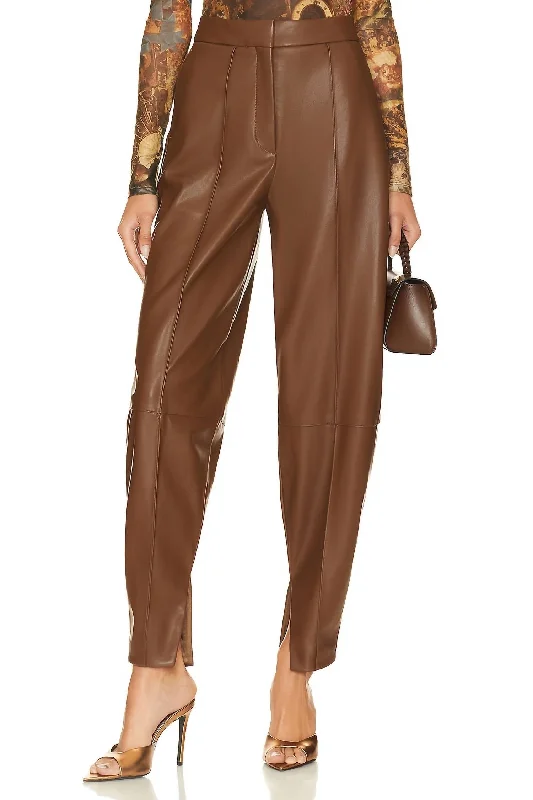 Trendy Urban Attire Illio Pant In Chocolate
