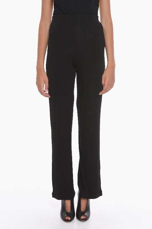 Day-To-Night Styles Lama Jouni Ribbed High-Waisted Palazzo Pants