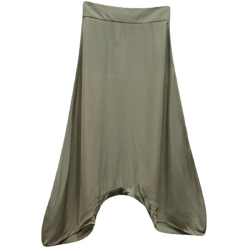 Everyday Basics Saint Laurent Yves Harem Trousers in Dove Grey Silk