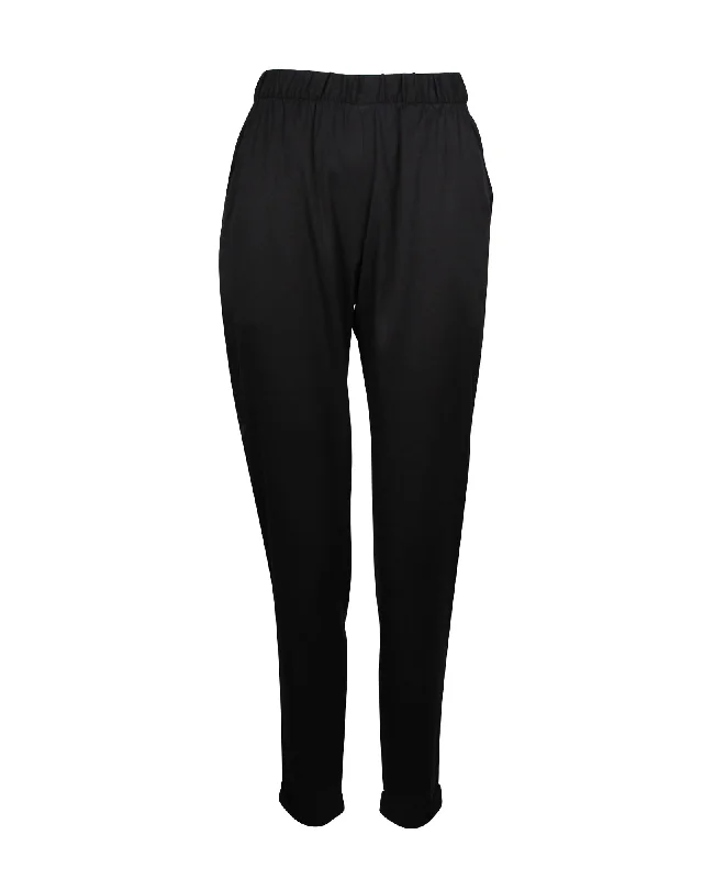 Trendy And Individual Women's Fashion T by Alexander Wang Twill Pants in Black Silk