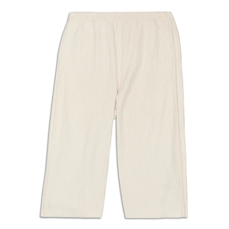 End Of Season Sale Textured Wide-Leg High Rise Crop - Resale