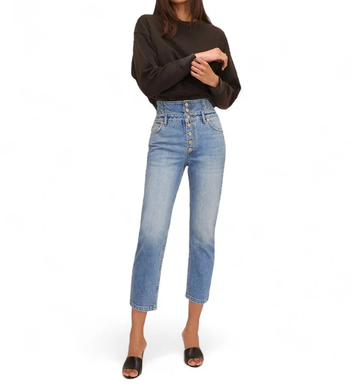 Wardrobe Update Turner Ii High Waist Jean In Indigo Medium Stone Wash