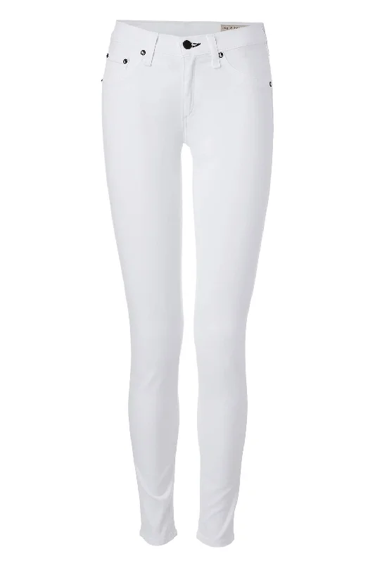 Chic & Cozy Collection Women Coated Capri Skinny Jeans In White